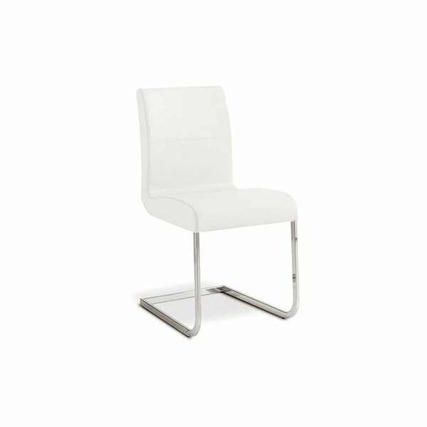 Casabianca Furniture Stella Leather Dining Chair, Italian White - 38 x 17.5 x 16.5 in. TC-2005-WH